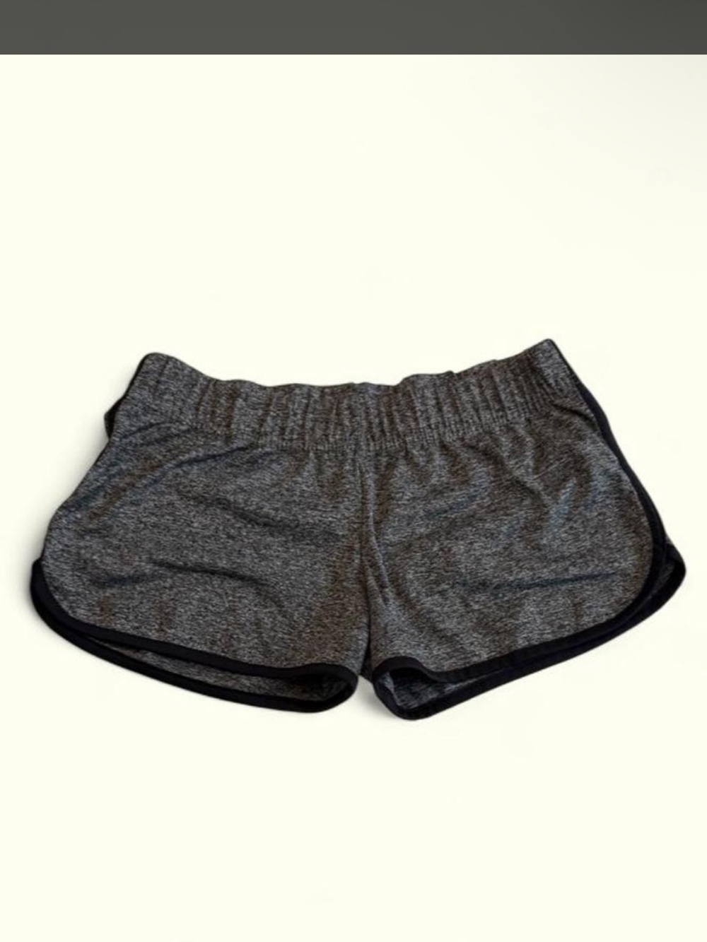 Women’s Gray Athletic Shorts with Black Trim